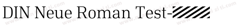 DIN Neue Roman Test字体转换